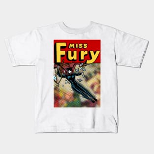 Public Domain Character: Miss Fury Kids T-Shirt